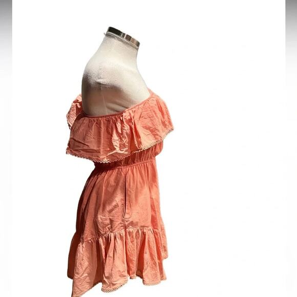 Free People Lovers Lane One-Shoulder Eyelet Minidress Women's Small - Picture 3 of 9